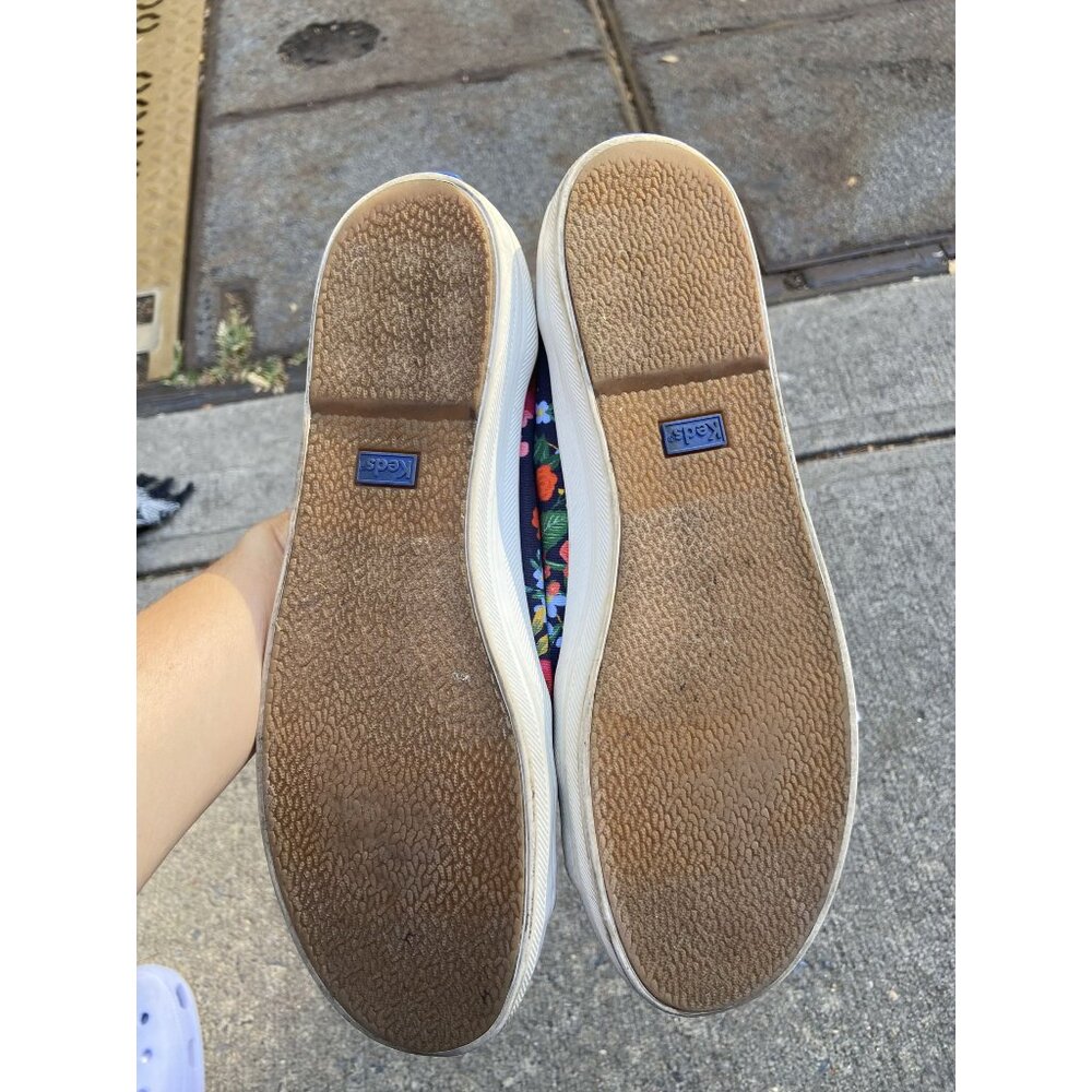 Rifle Paper Co. X Keds Womens Champion Floral Sneakers Size 9.5 Navy Canvas - Picture 3 of 4